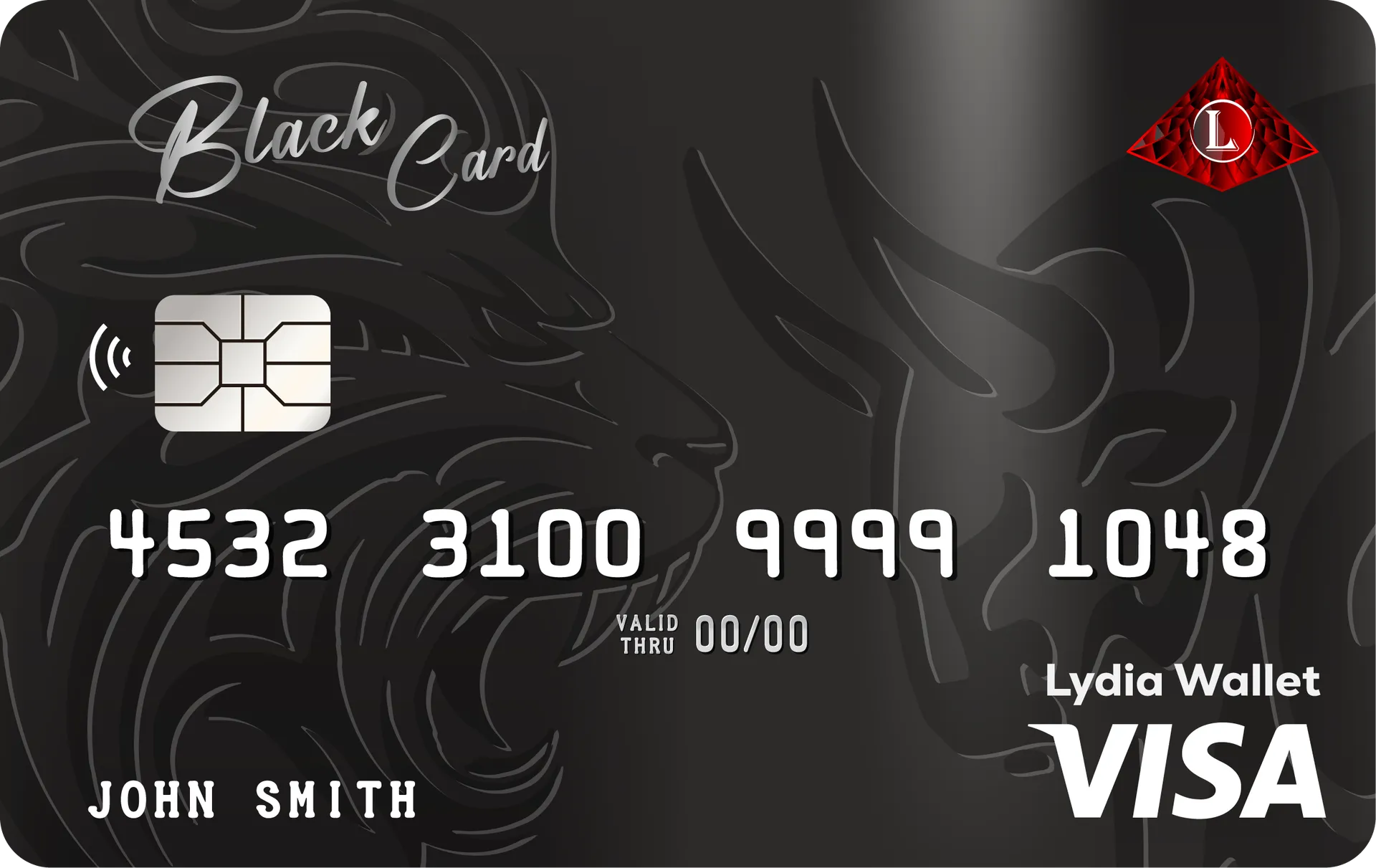 Black card front